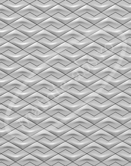 Simulare perete cu modelul 3D Boomerang Small, variatie tipar