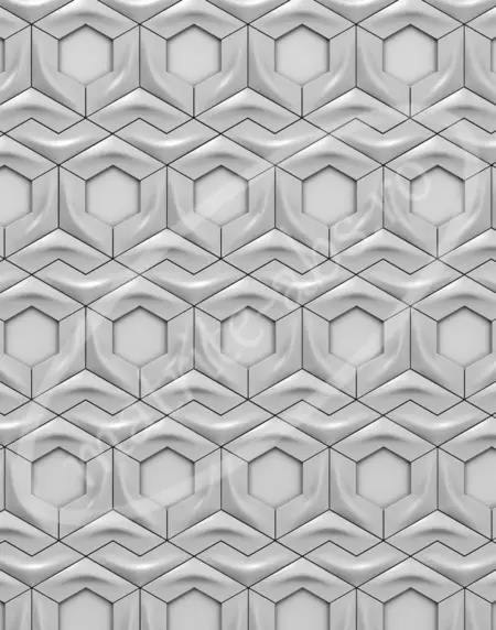Simulare perete cu modelul 3D Boomerang Small, tipar variat