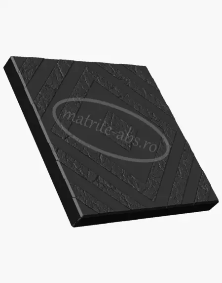 Matrita ABS pentru pavaj decorativ Diamond Core cu design geometric si textura de piatra, vedere din unghi inclinat.
