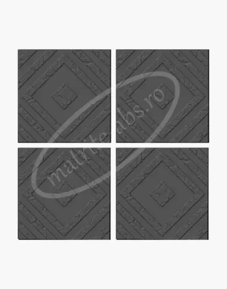 Set de 4 matrite ABS Diamond Core pentru pavaj decorativ cu design geometric in forma de diamant.