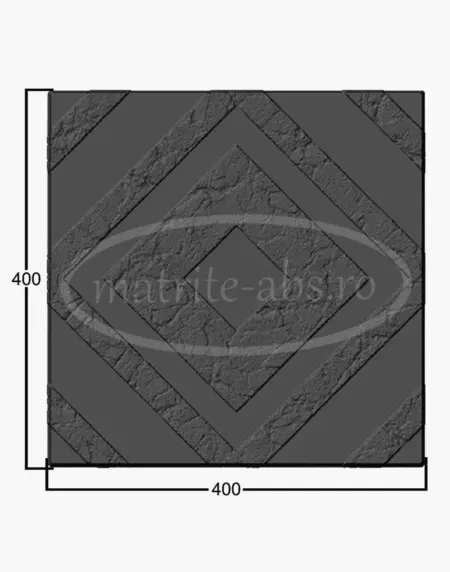 Model 3D pentru pavaj GeoCore, dimensiuni 400x400 mm