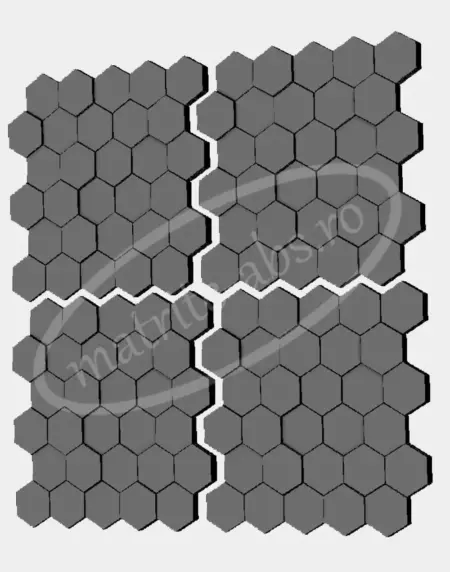 Imbinare si montaj placi decorative cu modelul 3D Hex Up Down