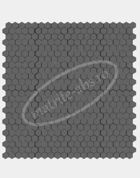 Simulare perete cu modelul 3D Hex Up Down, realizat cu matrite ABS