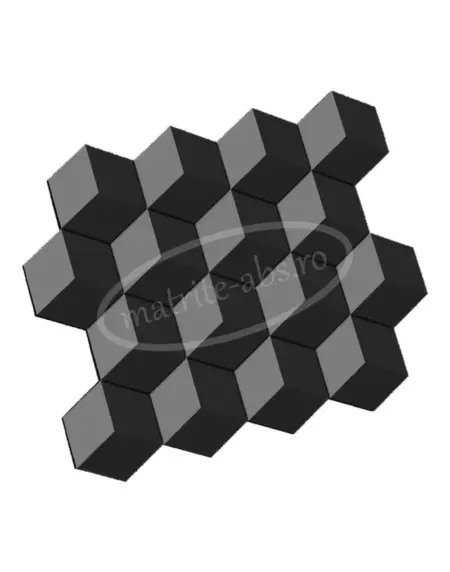 Model 3D Ilusion pentru placa decorativa, vedere din unghi