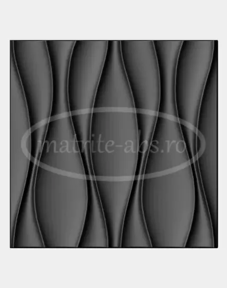 Placa decorativa 3D model Motion realizata cu matrita din ABS, design cu unduiri dinamice