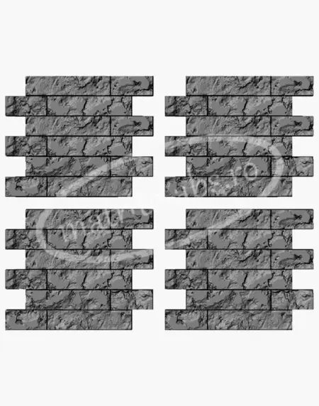Model 3D Piatra Sparta Mare, ilustrand imbinarea placilor decorative pentru montaj facil