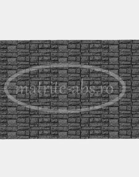 Imaginea arata configuratia multipla a placii decorative Piatra Sparta SR, aranjata pentru a demonstra un efect de continuitate si textura uniforma a unui perete complet acoperit.