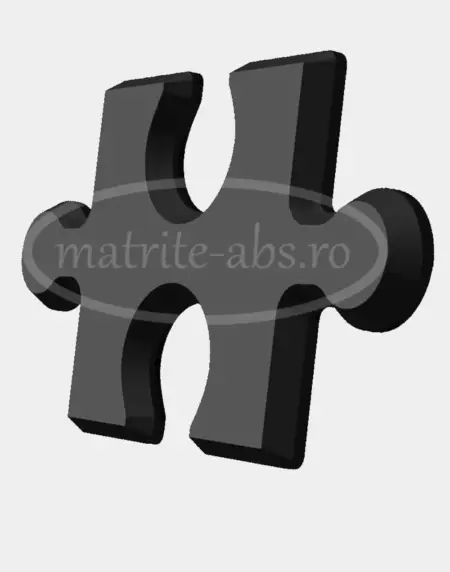 Matrita ABS model Puzzle pentru placa decorativa, vedere alternativa