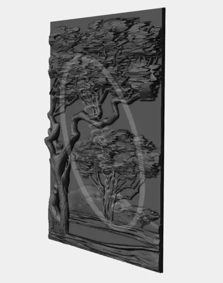 Unghi lateral al piesei numarul 5 din modelul Safari, creat cu matrita ABS pentru tablouri decorative.