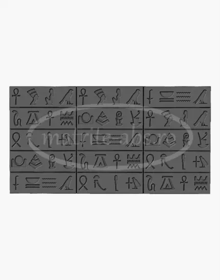 Set complet de placi decorative Simboluri Egiptene, prezentand toate cele 3 modele