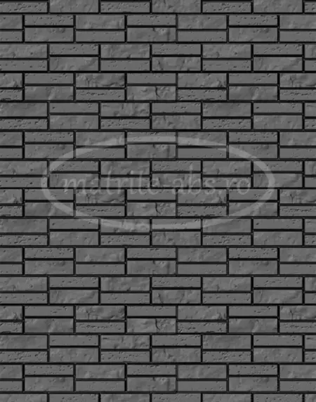 Perete complet placat cu placi decorative realizate cu matrita Small Bricks V2, imitand travertin si piatra sparta.
