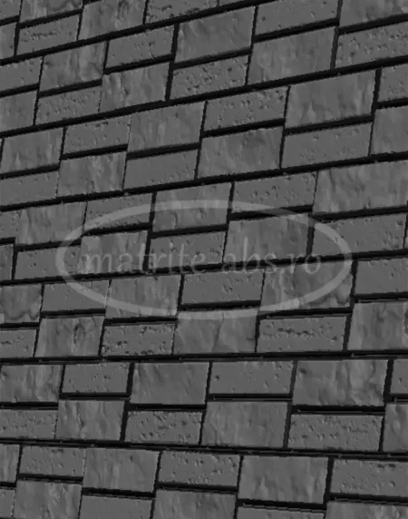 Perete decorativ cu placi Small Bricks V2 montate la unghi oblic, efect vizual de adancime si textura.