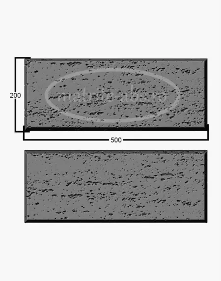 Set de 2 matrite pentru obtinerea placilor decorative model imitatie travertin, fiecare matrita avand un tipar distinct si dimensiuni de 500x200 mm.