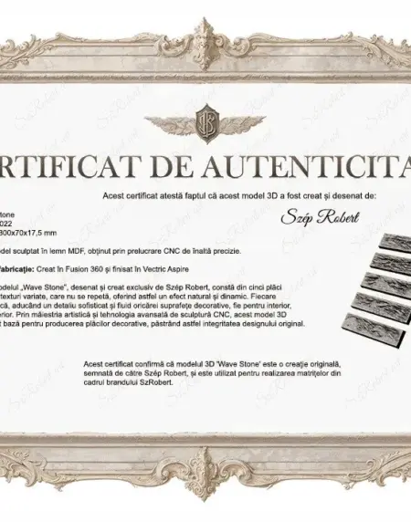 Matrita abs model Wave Stone, creatie originala, certificat de autenticitate inclus