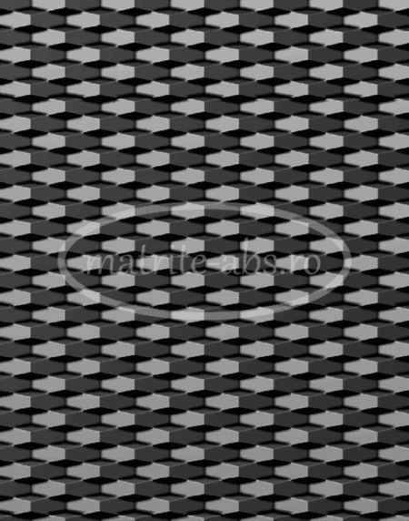 Simulare perete placat cu model HexLine, design geometric tridimensional pentru interior
