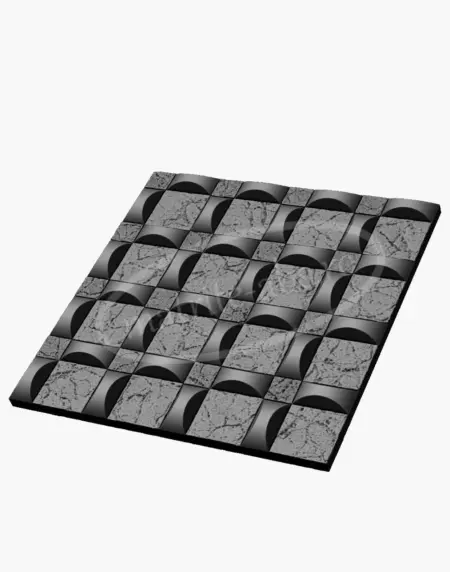 Placa decorativa Cubic Wave - vedere diagonala