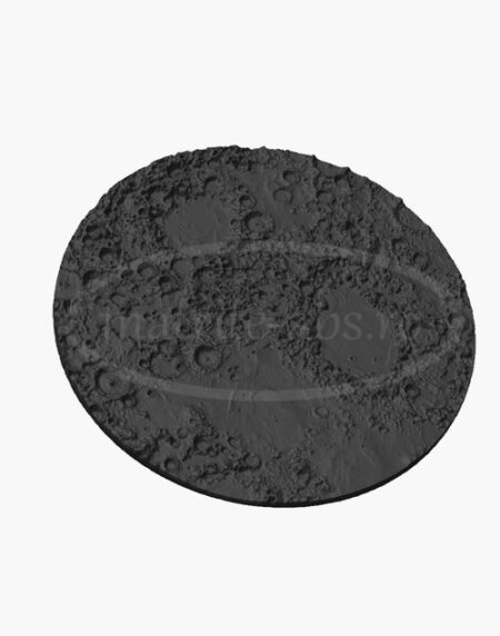 Matrita ABS Luna, vedere inclinata, prezentand textura detaliata si adancimea reliefului lunar. Model editie limitata pentru turnare.