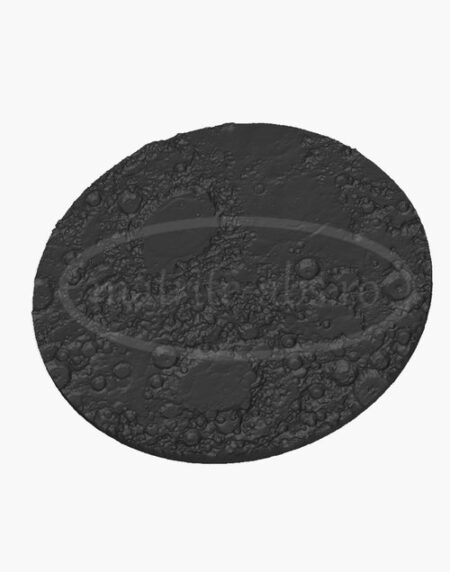 Matrita ABS Luna, vedere laterala, relief lunar detaliat si textura realista. Editie limitata.