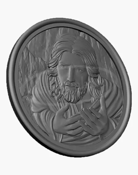 Matrita ABS Tablou Relief Iisus vedere unghi oblic detalii