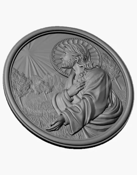 Matrita ABS Tablou Relief Iisus Pastorul vedere unghi lateral