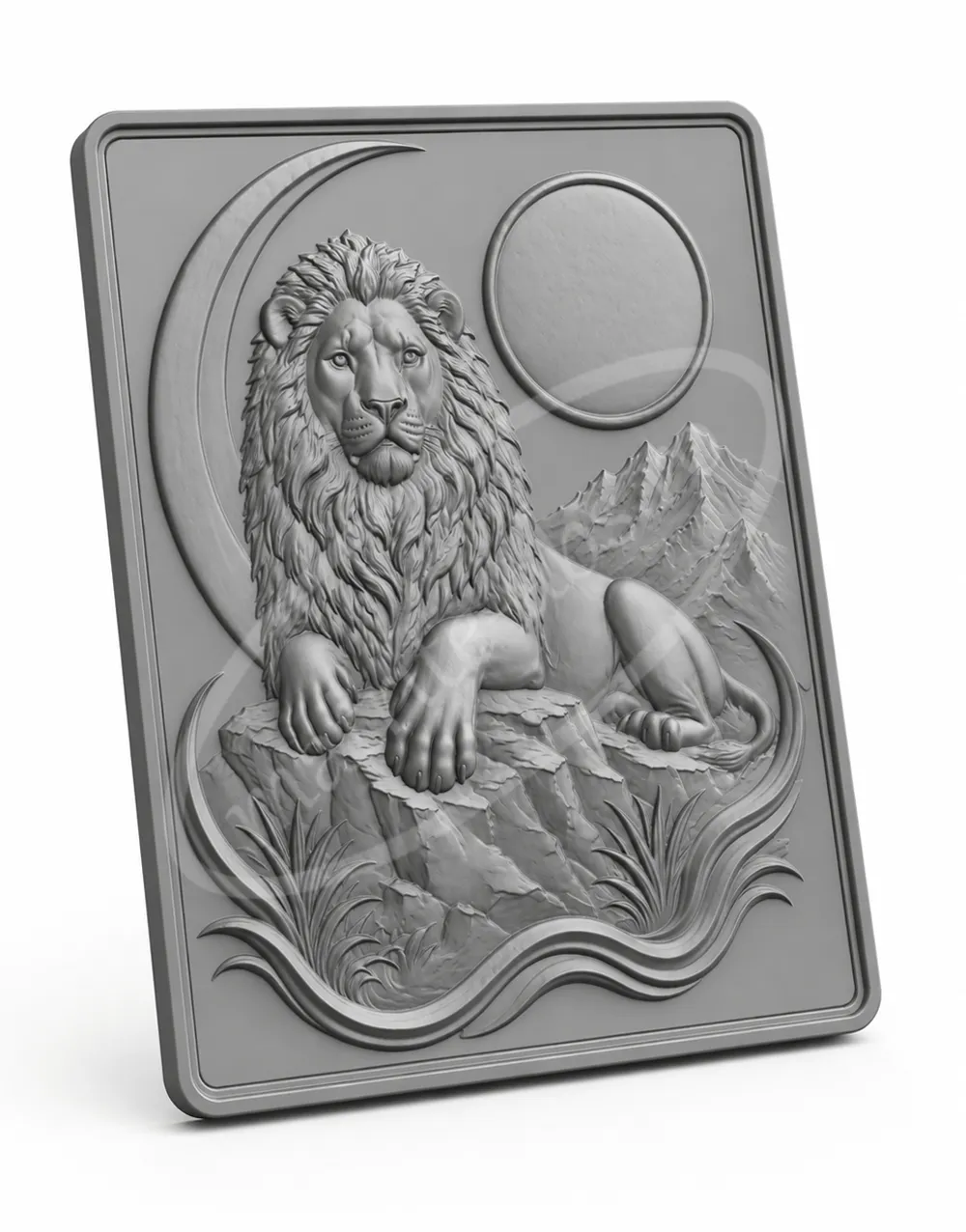 Matrita ABS pentru turnat - Tablou relief - Simbolul Puterii Tablou relief Simbolul Puterii obtinut cu matrita ABS - vedere 45 grade
