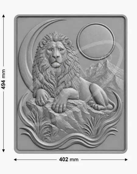 Tablou relief Simbolul Puterii obtinut cu matrita ABS - dimensiuni 494x402 mm